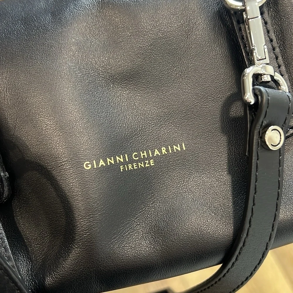 Gianni Chiarini Black Leather Small Crossbody Bag